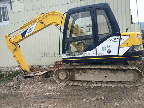 中古の水力クローラー掘削機 KOBELCO60-3,ミニ中古 高品質の掘削機 KOBELCO60-3 安い価格