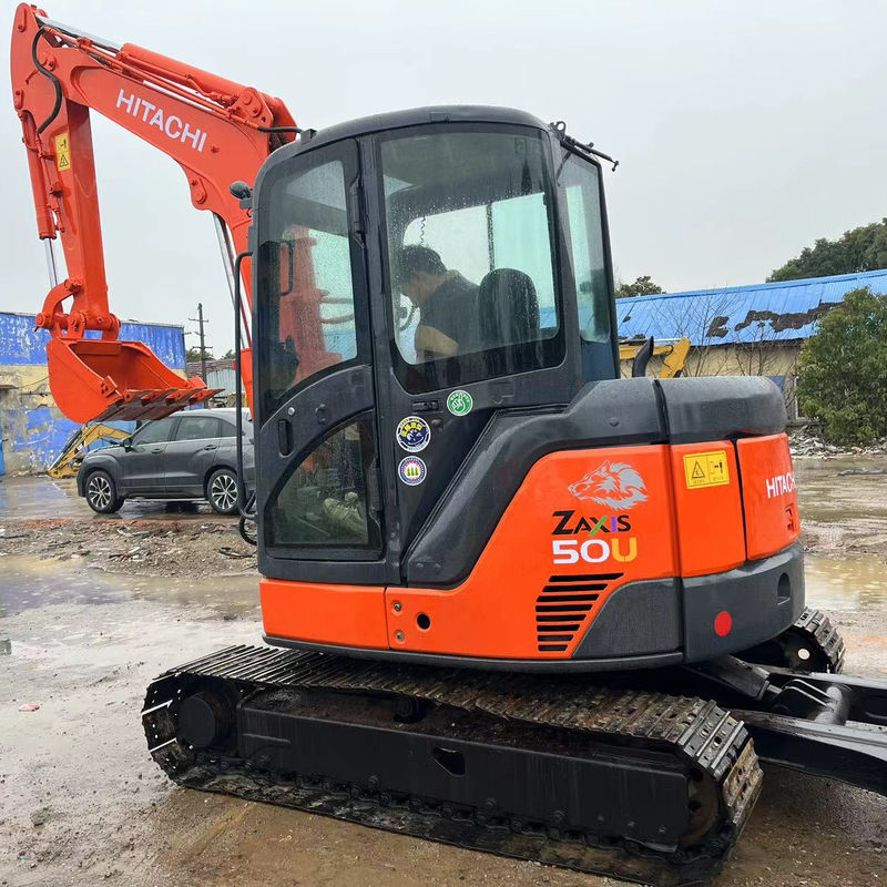 中古ミニ掘削機 ヒタチ 50U掘削機 小型中古機械 5トン 中古用ゴムトラックミニ掘削機