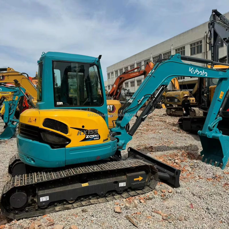 5.5トンのミニ古着掘削機 クボタ Kx155 日本原作 クローラー・ディガー