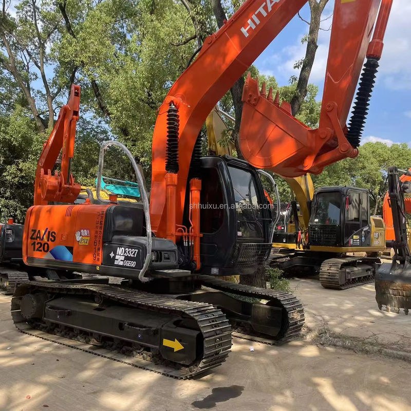 12000kg Zx120 中古ヒタチ掘削機 中古 元の塗料0.51m3