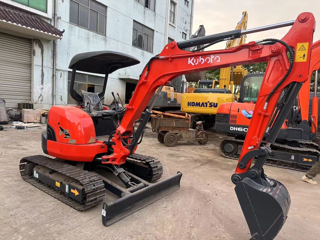 0.15m3 バケット レッド カラー ミニ 中古 掘削機 クボタ U35 中古 ミニ 掘削機