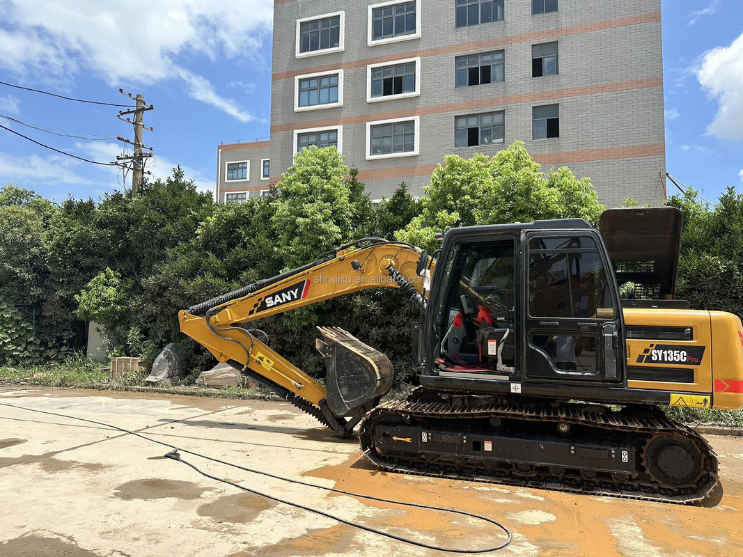 中国製 エグババター 中古 Sany エグババター 135 黄色 0.7m3 バケツ容量 13 トン
