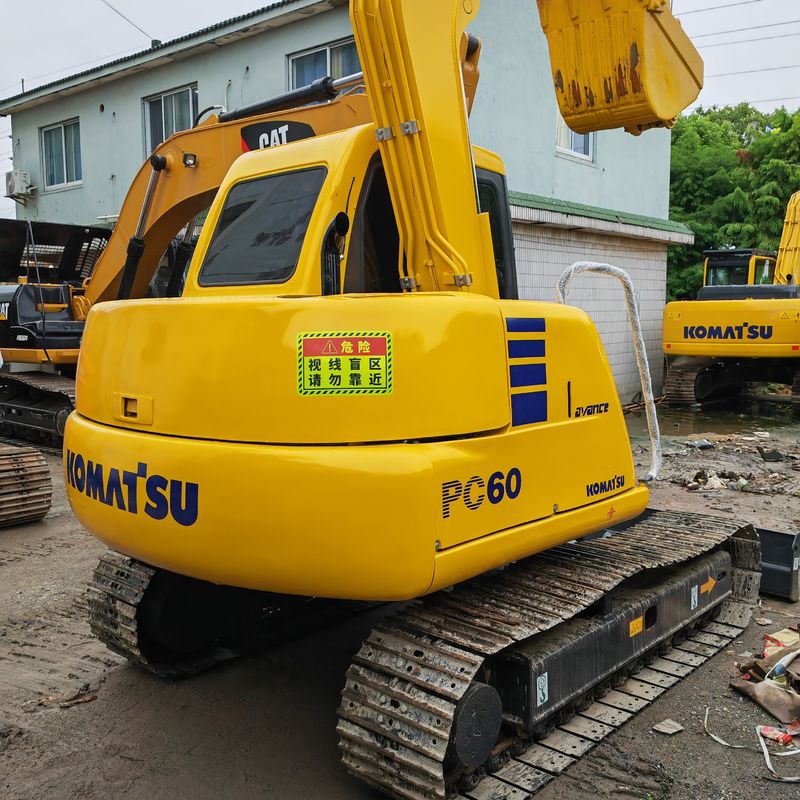 黄色 ミニ 中古掘削機 6T 中古 コマツー Pc60 オリジナル色